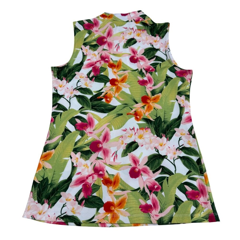 NEW Tommy Bahama Active Women's Floral Sleeveless Top Golf Tennis, Size XS NWT - Picture 2 of 8